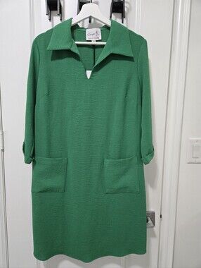Campli K Emerald Green Collared Dress